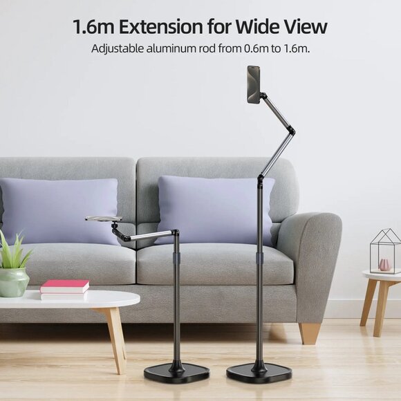TELESIN MagSafe Floor Streaming Stand for iPhone 16/15/14/13/12 & Android - Picture 5 of 16